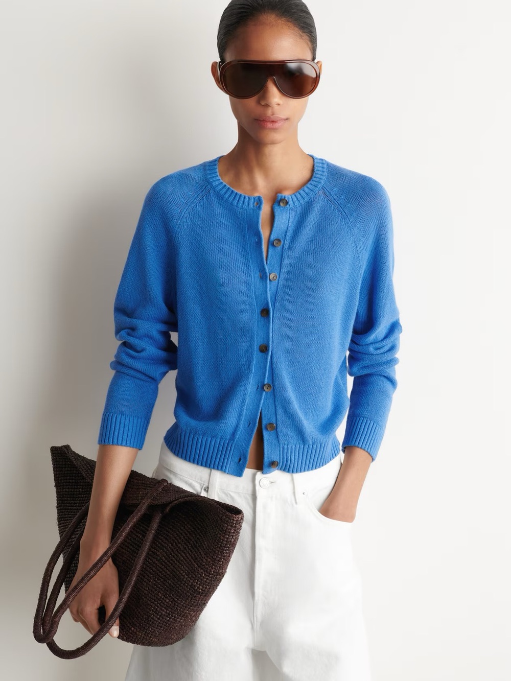 NWT (size small) COS KNITTED LINEN CARDIGAN